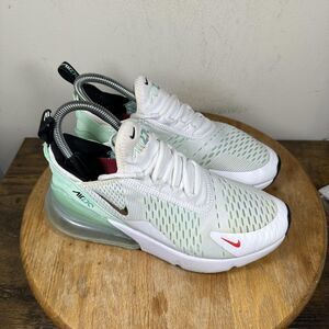 Nike Air Max 270 Shoes Womens Size 8 White Mint Green Red DQ7652-100 Sneakers